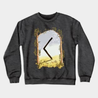 rune kenaz - magical symbol Crewneck Sweatshirt